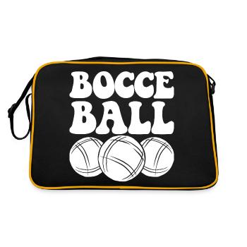 Bocce Spruch Bocce Ball mit Jack Bocci Game Bocce - Retro Tasche - Schwarz/Gold - Hinten