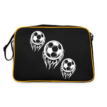 Logo Football Feu - Sac Retro - noir/or - Dos