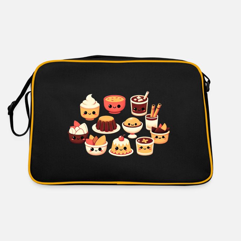 Cute Desserts Delight - Retro Bag - black/gold