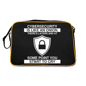 Cyber Security Design for IT Security and Hackers - Retro Bag - black/gold - Back