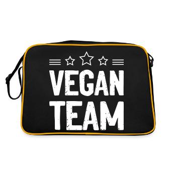 Équipe végétalienne - Sac Retro - noir/or - Dos