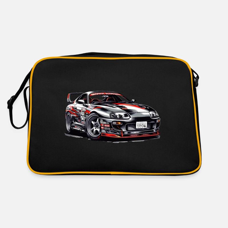 Drift King Eleganz - Retro Tasche - Schwarz/Gold