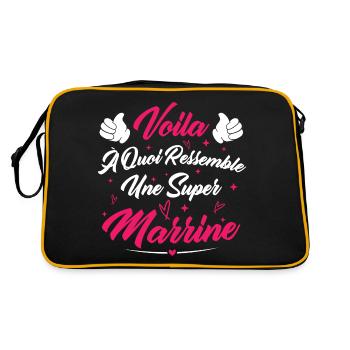 Voilà à quoi ressemble une super marraine - Sac Retro - noir/or - Dos