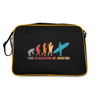 Surf evolution of surfing Surfer humor - Retro Bag - black/gold - Back