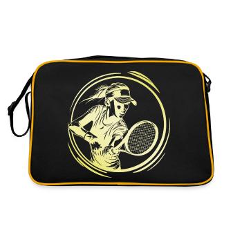 Joueur de tennis - Sac Retro - noir/or - Dos