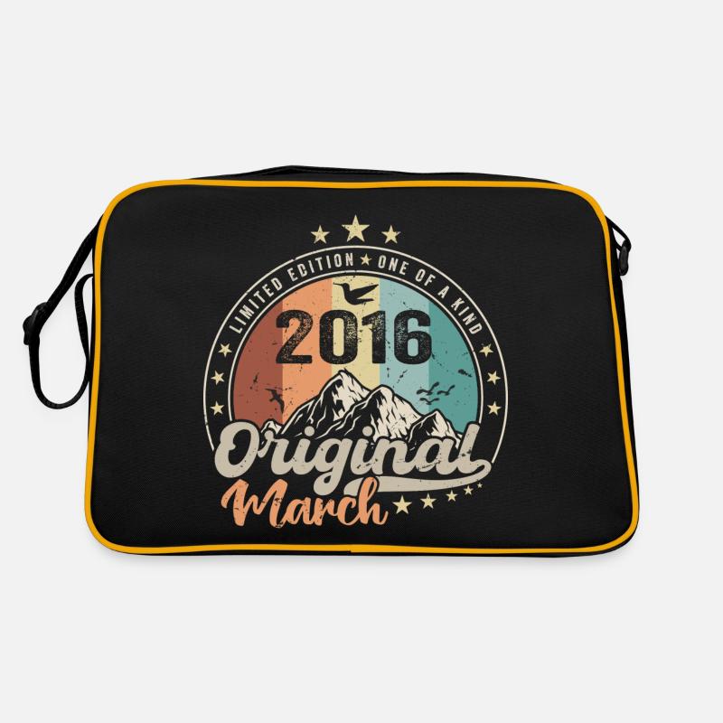 Geburtstagsgeschenk Geboren im März 2016 Retro 2016 Retro Tasche