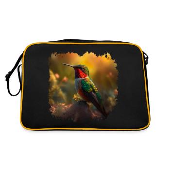 Il faut protéger l’habitat des colibris - Sac Retro - noir/or - Dos