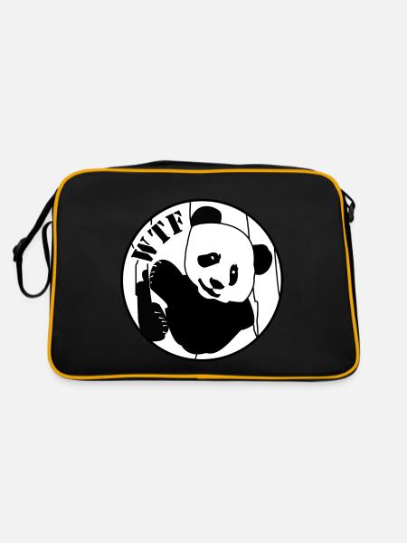 WTF panda W - Sac Retro - noir/or - Dos