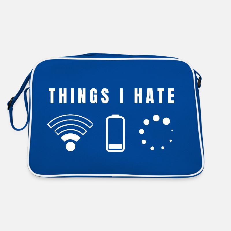 Things I hate - Funshirt Retro Tasche