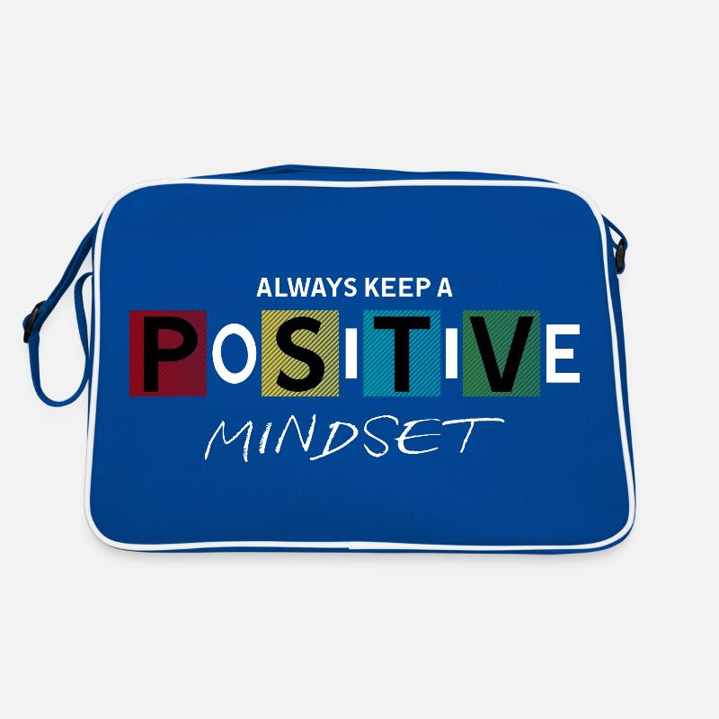 Bewahren Sie immer eine positive Einstellung Design Retro Tasche