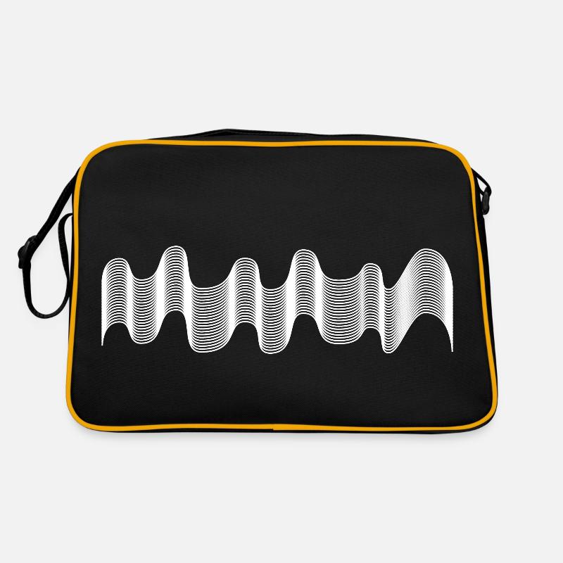 Wellen / weiß Retro Tasche
