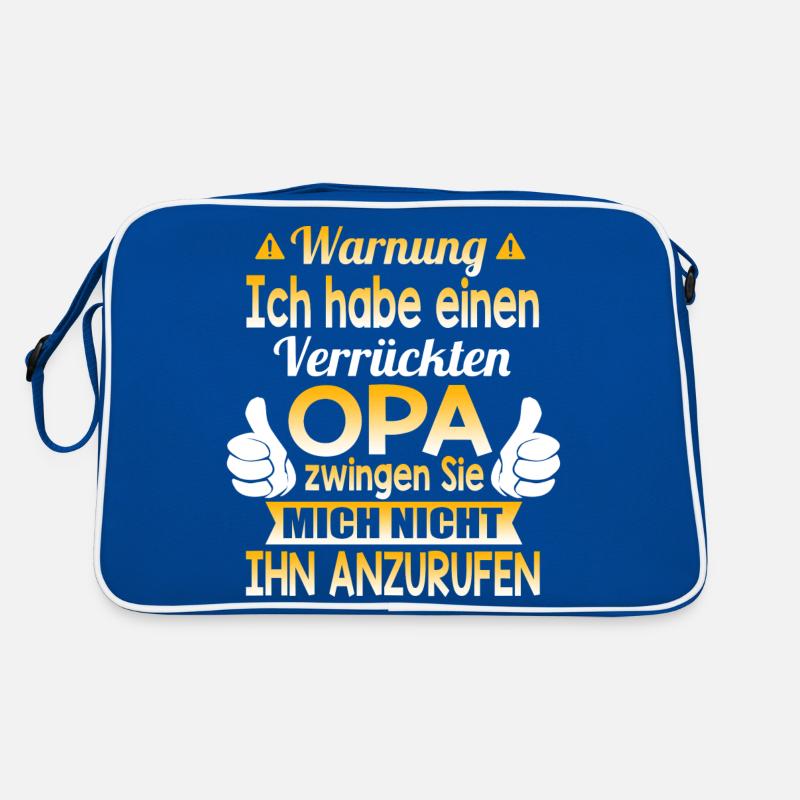 Warnung OPA Retro Tasche