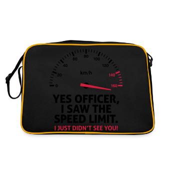 Je conduis trop vite. Je m en fiche! - Sac Retro - noir/or - Dos