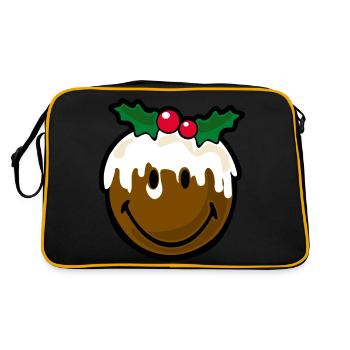 Smiley Christmas Cookie - Retro Bag - black/gold - Back
