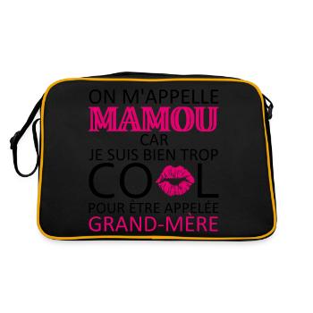 on m'appelle mamou - Retro Tasche - Schwarz/Gold - Hinten