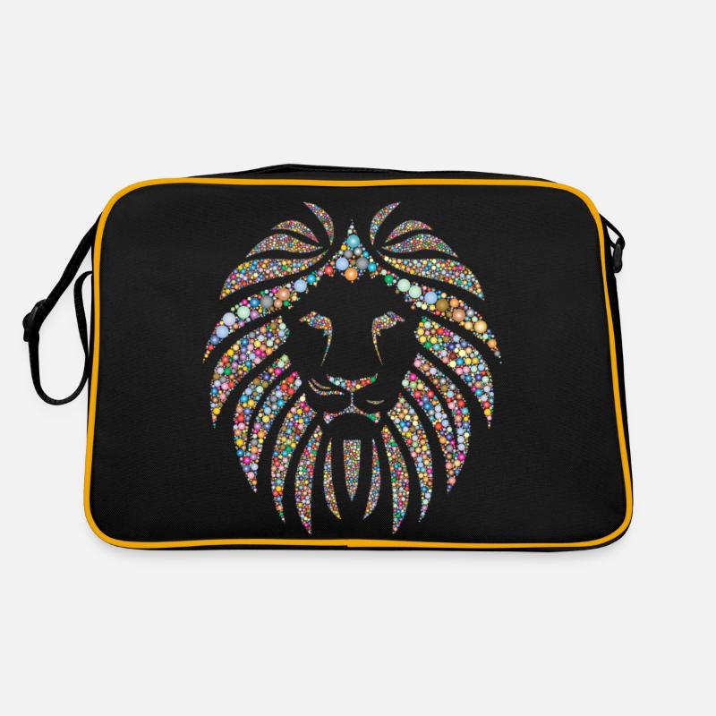 Artistic multicolored lion head Retro Bag