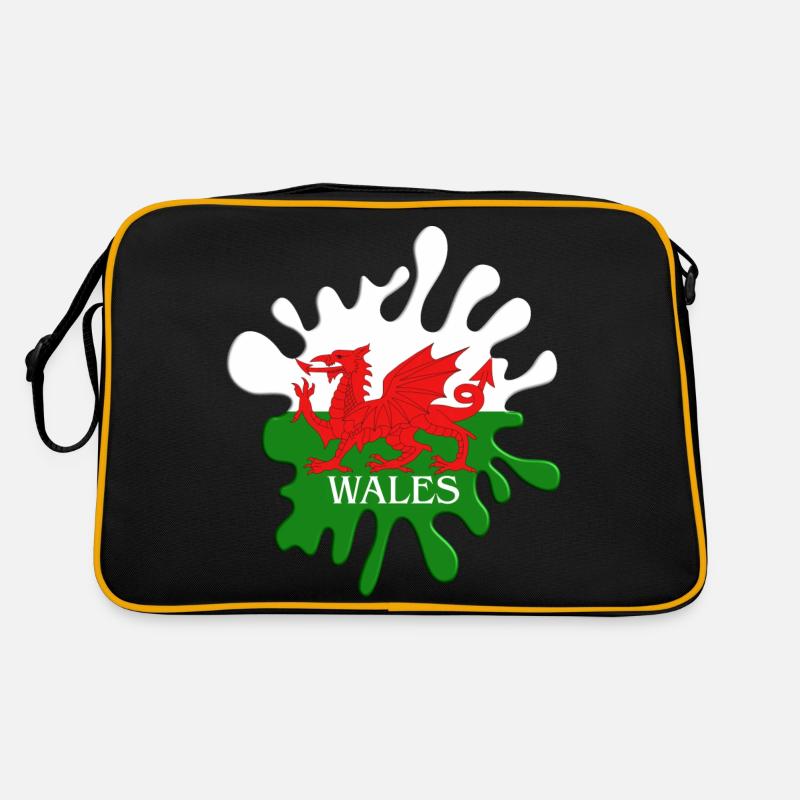 Walisische Flagge Retro Tasche