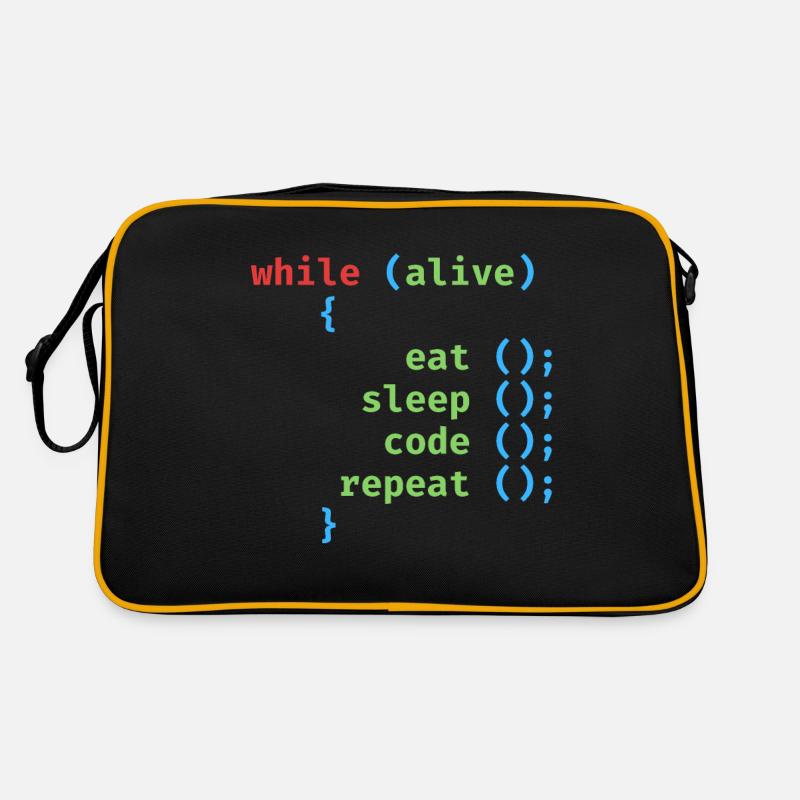 ALORS QUE ALIVE EAT SLEEP CODE REPEAT Sac Retro