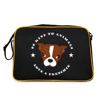 Love a Frenchie - Sac Retro - noir/or - Dos