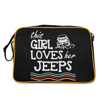 This Girl Loves Her Jeeps - Retro Bag - black/gold - Back