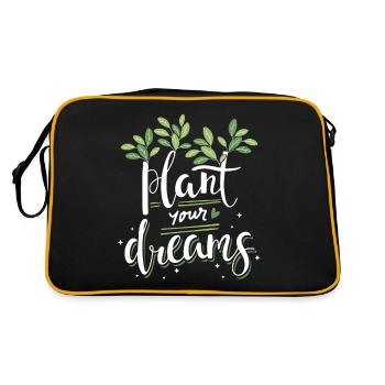 Plantez vos rêves Plantes Fleurs Jardin Nature - Sac Retro - noir/or - Dos