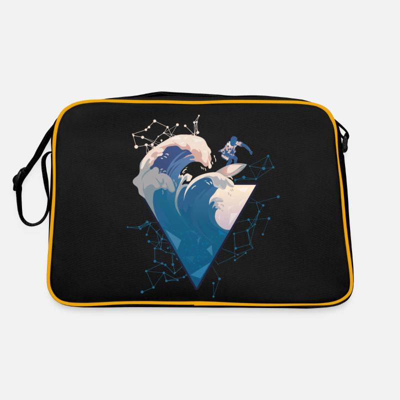Surfer on the wave Retro Bag