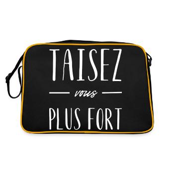 Taisez-vous plus fort - Sac Retro - noir/or - Dos