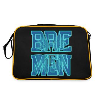 Bremen Germany City 3D Font Skyline - Retro Bag - black/gold - Back