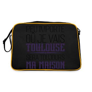 toulouse chez moi cadeau homme femme Toulouse - Sac Retro - noir/or - Dos