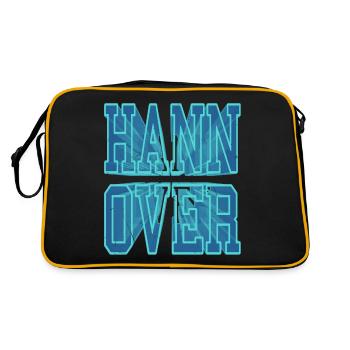 Hanover Germany City 3D Font Skyline - Retro Bag - black/gold - Back