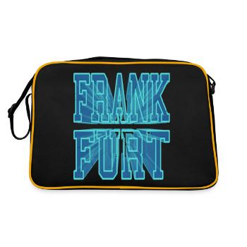 Frankfurt Germany City 3D Font Skyline - Retro Bag - black/gold - Back