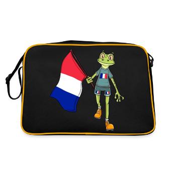 France Fan Frog - Retro Bag - black/gold - Back