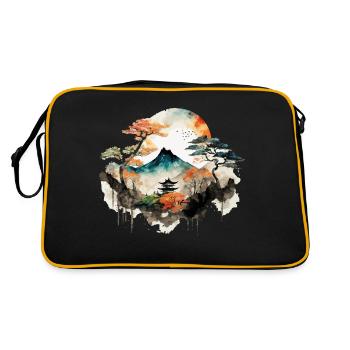 Asian Mountain - Retro Bag - black/gold - Back