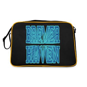 Bremerhaven Germany City 3D Font Skyline - Retro Bag - black/gold - Back