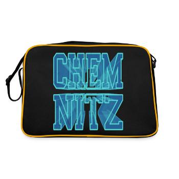 Chemnitz Germany City 3D Font Skyline - Retro Bag - black/gold - Back