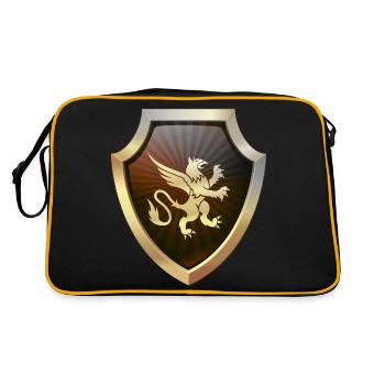 Logo du bouclier Emblème esports Sword Crest symbol lion - Sac Retro - noir/or - Dos