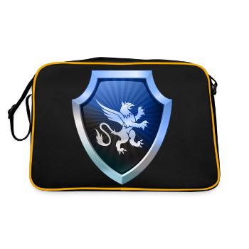 Logo du bouclier Emblème esports Sword Crest symbol lion - Sac Retro - noir/or - Dos
