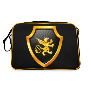 Logo du bouclier Emblème esports Sword Crest symbol lion - Sac Retro - noir/or - Dos