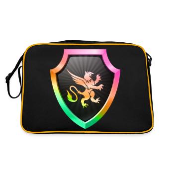 Logo du bouclier Emblème esports Sword Crest symbol lion - Sac Retro - noir/or - Dos