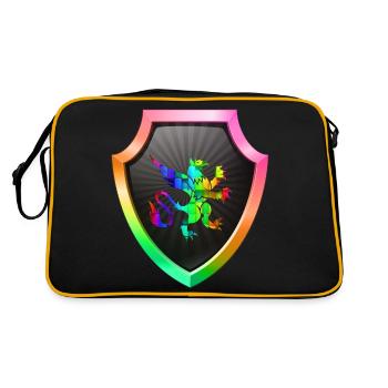 Logo du bouclier Emblème esports Sword Crest symbol lion - Sac Retro - noir/or - Dos