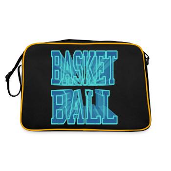 Basketball Basketball Player 3D Font Vintage - Retro Bag - black/gold - Back