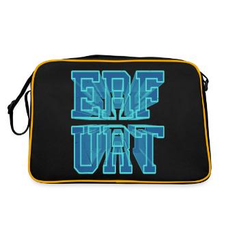 Erfurt Germany City 3D Font Skyline - Retro Bag - black/gold - Back
