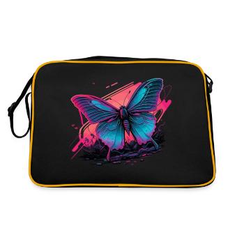 Retrofuturistic Beauty of Butterfly - Retro Bag - black/gold - Back