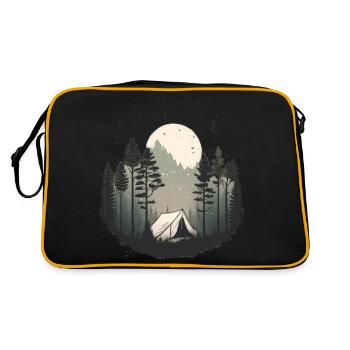 Zelt im Walt für Camper und Backpacker - Retro Tasche - Schwarz/Gold - Hinten