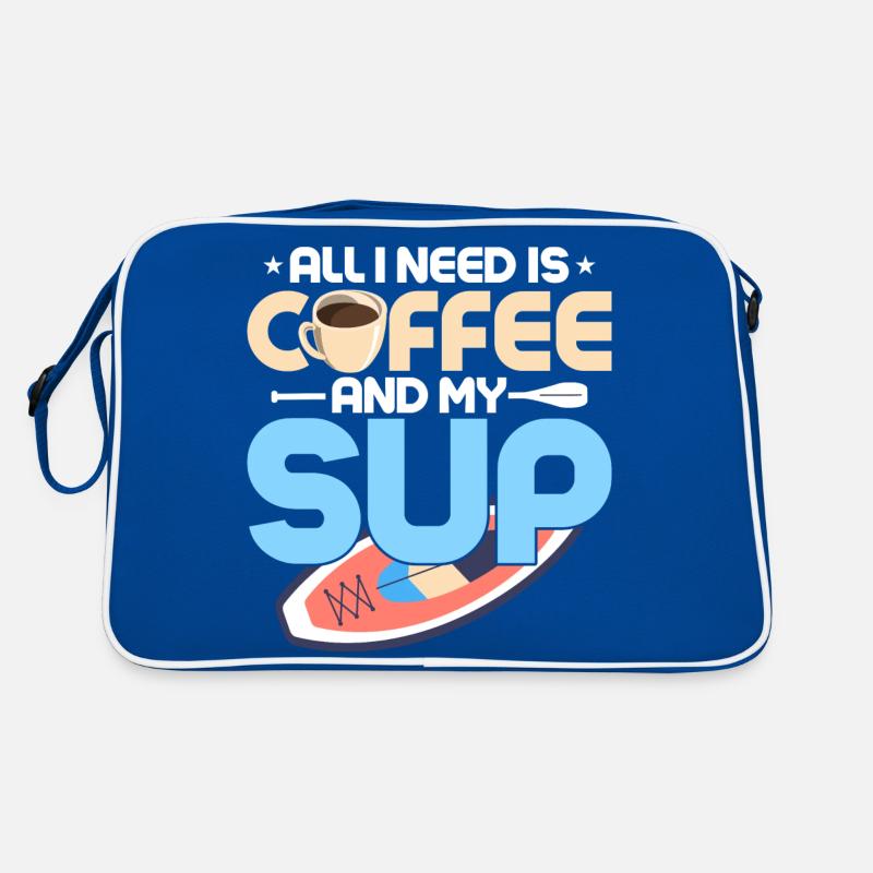 All I Need Is Coffee And My SUP Stand Up Paddle Bo Retro Tasche