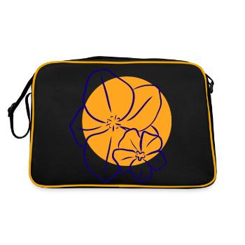 Fleur Plante à fleurs - Sac Retro - noir/or - Dos