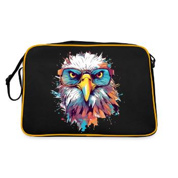 Basil the eagle - Retro Bag - black/gold - Back