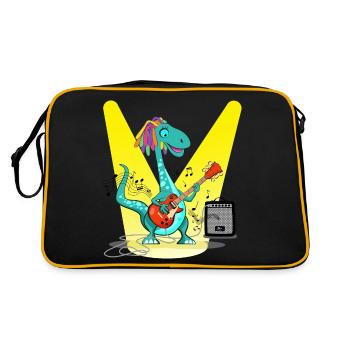 Dino Rasta Cool #2 - Retro Bag - black/gold - Back