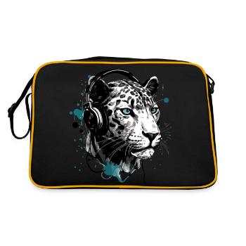 Rita the audiophile panther - Retro Bag - black/gold - Back
