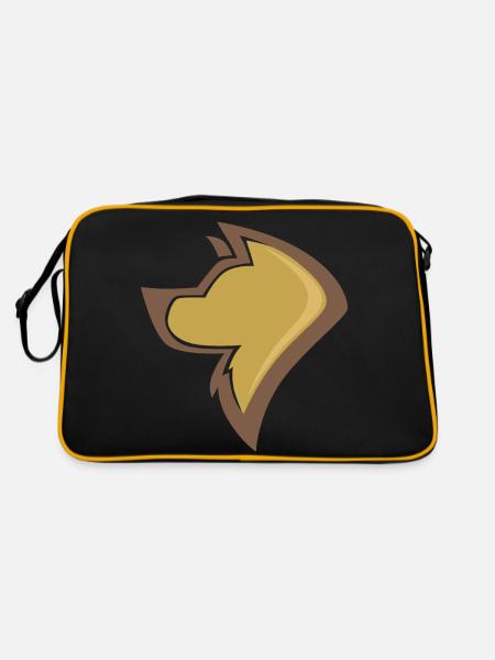 Hund - Retro Tasche - Schwarz/Gold